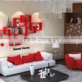 Decor Wall Cube Shelf Table With Attached Lamp thumbnail-1