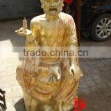 Chinese Shaolin Temple Eighteen Arhats Bronze Buddha With Buddhist Pagoda Statue thumbnail-1