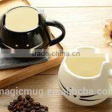 Creative Gift Cartoon Black and White Ceramic Cat Mug thumbnail-5