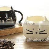 Creative Gift Cartoon Black and White Ceramic Cat Mug thumbnail-6