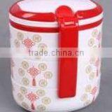 Portable Three Layers Oval Lunch Box With Lock thumbnail-2