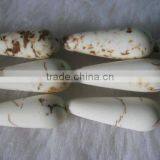 16" 9-21mm White Raindrop Shaped Natural Loose Turquoise Strand thumbnail-1