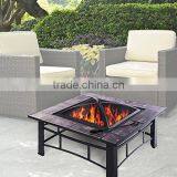 32.5 Inch Square Slate Tile Table Fire Pit thumbnail-4