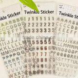 Wholesale Customized Adhesive Craft Colorful Elegant Vinyl Alphabet Stickers
