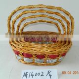 Willow basket for storage for home deco