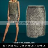 2016 Fashionable Pictures Sequin Fabric Women Mini Pencial Skirts