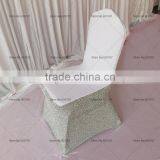 Glitter Gold/ Silver Spandex Chair Cover for Wedding Decoration thumbnail-4