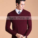 Winter Machine Knitting Wool Yarn for V-neck Men Pullover Knitting Wool ,high Quality Knitting Wool Yarn Men Pullover Sweater thumbnail-1