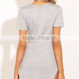 Lace up Knit Top Deep V Neck Cross String Woman Sexy Top thumbnail-4