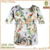 Hot Sale Spring Autumn Short Sleeve Flower Print Jacket Woman thumbnail-1