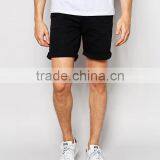 2016 Hot Sale Latest Custom Five Pockets Men's Black Slim Fit 98% Cotton 2% Elastane Stretch Denim Zip Fly Casual Shorts thumbnail-1