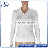 2017New Style Lady Fashion V Neck Long Seleve Top thumbnail-1