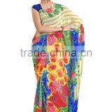 Digital Flower Printed Saree Looking Amazing thumbnail-4