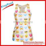 2016 New Arrival 100%polyester Tops Custom Women Fitness Tank Tops Sport Running Singlet thumbnail-1