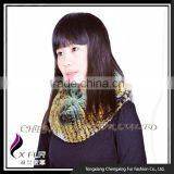 CX-B-76F 2016 Fashion Scarf Rex Rabbit Fur Snood Knitted Poncho And Shawl thumbnail-5