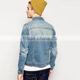 Light Blue Fitness Denim Men Jean Jacket Fashion Street Wear thumbnail-2
