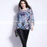 Latest Blouse Design Pictures,3/4 Sleeve Loose Blouse for High Quality thumbnail-3