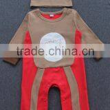 2016 China Supplier Bulk Children Clothes Romper With Hat Kids Wear Romper Clothes Red Deer Christmas Romper Design thumbnail-4