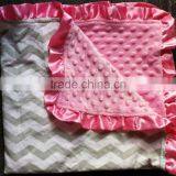 Chevron Minky Blanket Minky Baby Blanket Floor Blanket, Nap Blanket, Crib Blanket, Car Blanket Stroller Blanket thumbnail-1