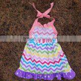 2015 New Easter Chevron Pant Set Outfits With Matching Necklace and Headband thumbnail-4