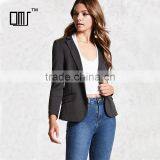 Business Womens Office Notched Lapels 3/4 Sleeves Single-button Blazer Jacket thumbnail-1