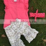 2016 New Girls Shorts Sets Girl Boutique Outfit Cheap Fat Girl Clothes With Matching Headband thumbnail-1