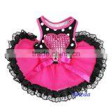 NEW Black Polka Dots Hot Pink Lace Heart Tutu Pets Dogs Clothes Party Dress XS-L thumbnail-1