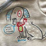 75% Cotton 25% Polyester Velour Baby Boys Footed Romper thumbnail-4