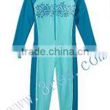 Kid's Short Sleeve One Piece Rash Guard for Girl thumbnail-1