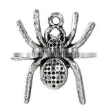 Halloween Spider Animal Antique Silver Zinc Based Alloy 3D Charms