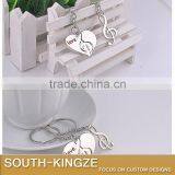 Lover Music Note Hearts Keychain thumbnail-4