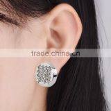 Customized Simple Trendy Design Hiphop Diamond Earrings Jewelry For Young Women Wholesale thumbnail-4