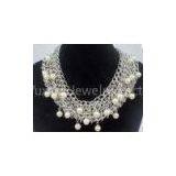 16 Inch+3inch Graceful OEM / ODM Beaded Pearl Necklaces (Gold, Silver, Black, White) thumbnail-1