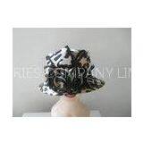 Leopard Ladies Dressy Church Hats Fashion , Fabric Covered With Roses Trimming thumbnail-1