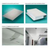 Perforated Acoustic Panels With Mineral Wool Sandwich Panel For Ceiling Tile, Commercial Ceiling System