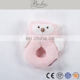 New Arrival Small Plush Toys Pink Owl Baby Rattles Customized