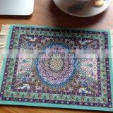 Custom Print Rug Cup Coaster,Muslim Oriental Design Velvet Soft Surface Drink Coasters for Coffee thumbnail-5