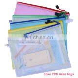 Plastic Mesh File Folder Custom Document Folder Clear Pvc Document Bags With Zipper for Documents and Receipt thumbnail-4