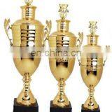 Unusual Metal Big Trophies With Golden Toppers as First Class Qualtiy