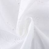 White Cotton Fabric Embroidered Fabrics for Clothing thumbnail-1