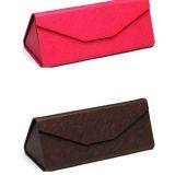 Fashionable Folding Sunglasses Case; Simple and Vintage Triangle Sunglasses Holder thumbnail-4