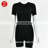 Sexy Rompers Club Bodysuit Zipper Jumpsuit Bodycon Shorts Playsuit Woman Clothes Dropshipping Casual Clothing Overalls For Women thumbnail-3