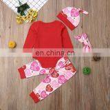 "Mommy & Daddy's Little Miracle" Baby Valentine Rompers Outfits Hearts Rainbow Cactus Alpaca Bunny Letters Lips Print Easter thumbnail-4