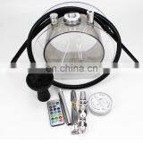 HQP-SY03 HongQiang Wholesale Acrylic Round Shape Hookah Gift Set With LED Light thumbnail-7