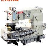 LT 1412PTV 12-NEEDL FLAT-BED DOUBLE CHAIN STITCH SEWING MACHINE FOR TUCK FABRIC SEAMING thumbnail-1