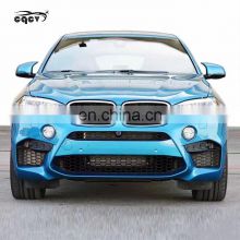 High quality Pp material X6M style body kit for BMW X6 F16 2013-2018 front bumper rear bumper side skirts and exhaust pipe