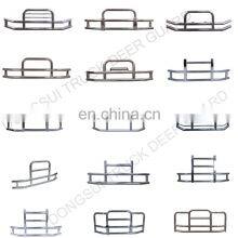 With Brackets 304 Stainless Steel America Semi Truck Bumper Deer Grille Guard for Freightliner Cascadia Volvo Vnl Kenworth T680 thumbnail-1