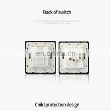 Type 86 UK/EU Standard 1 Gang 1/2 Way Wall Push Button Light Switch Zinc Alloy Panel Socket and Switches Electrical 10A thumbnail-5