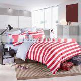 Warm and Confortable Design Red and White Stripe Home Textile Bedding Set From China Supplier thumbnail-1