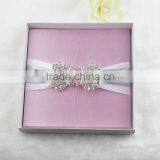 Customized Silk Folio With Paper Box Ribbon Exclusive Invitation Cards thumbnail-5